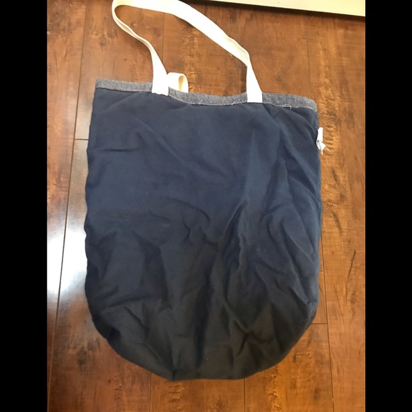 Old Navy Blue denim look Cotton Tote Bag - Picture 5 of 8